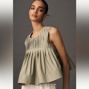 Mare Mare x Anthropology Pleated Structured Swing Tank